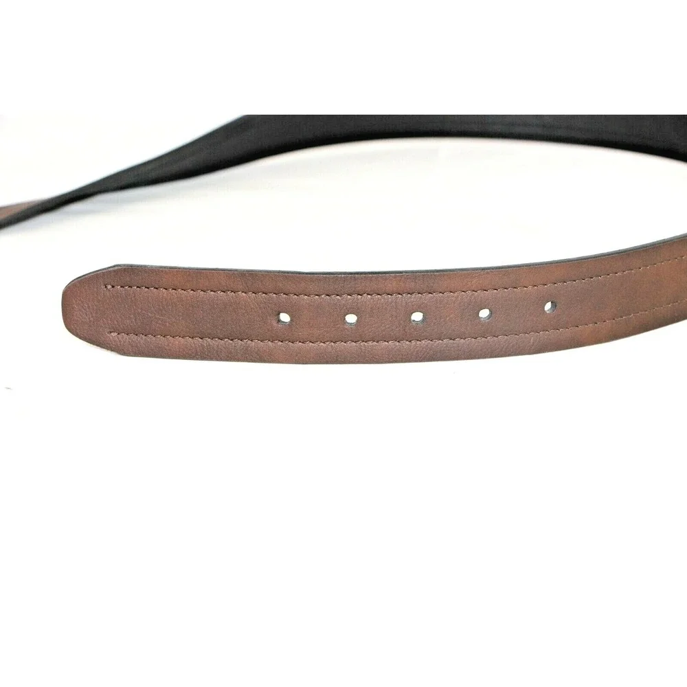 Brown Leather Core Belt Mens 32/34 Gunmetal Buckle